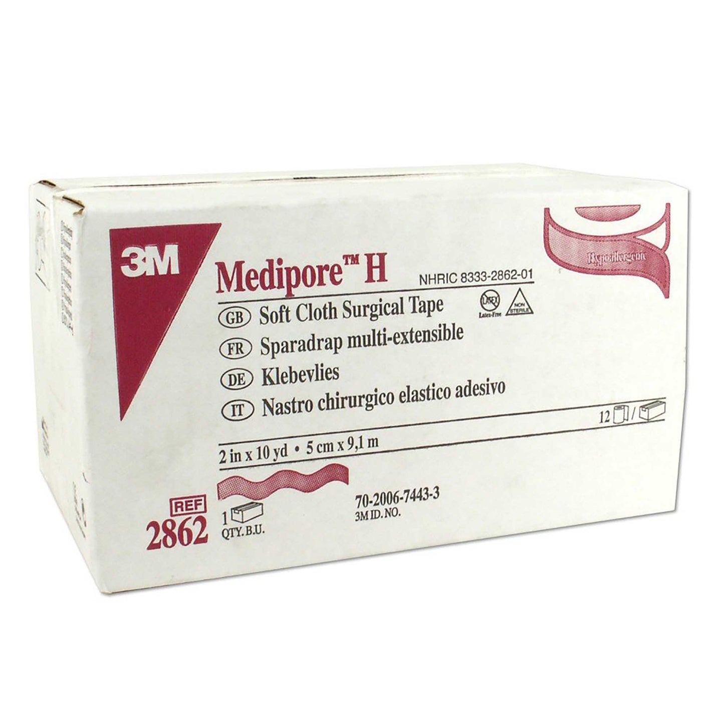 3M™ Medipore™ H Cloth Medical Tape, 2 Inch x 10 Yard, White
