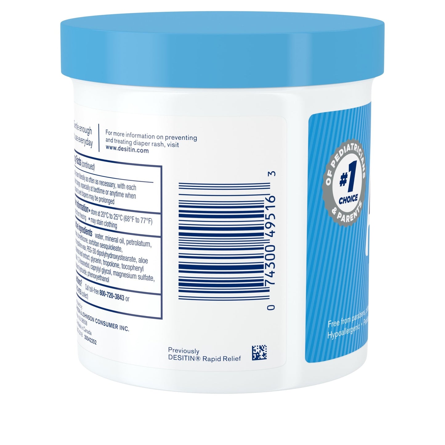 Desitin® Rapid Relief Scented Diaper Rash Treatment Cream, 16-ounce jar