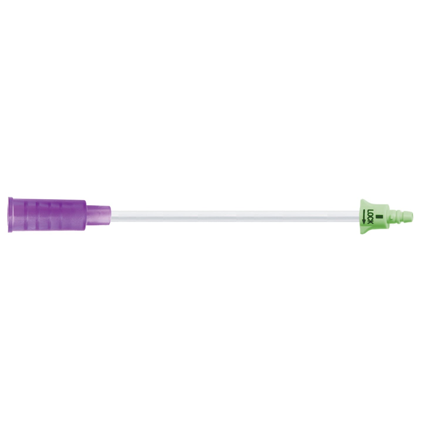 Mini ONE® Straight Connector with Bolus Adapter, 12 Inch, Purple