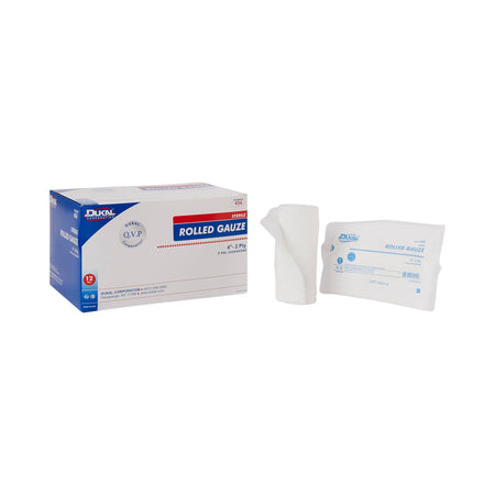 Dukal 454 Sterile Fluff Bandage Roll, 4 Inch x 5 Yard, 2-Ply