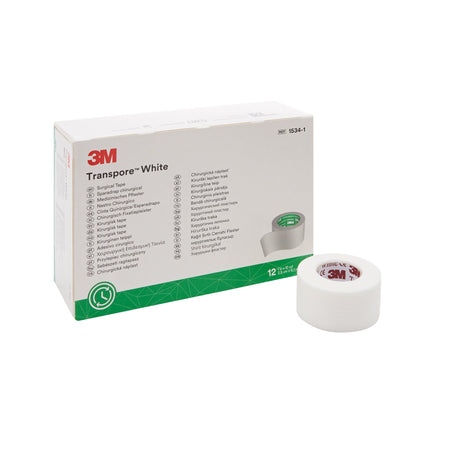 3M Transpore Plastic Medical Tape, 1 Inch x 10 Yard, White by Solventum Corporation product image