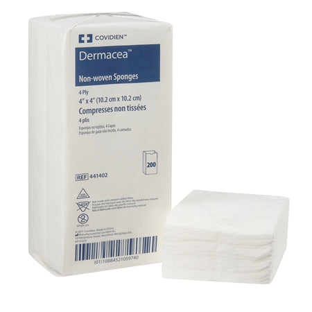 Cardinal 441402 Dermacea Nonwoven Sponge, 4 x 4 Inch, 4-Ply