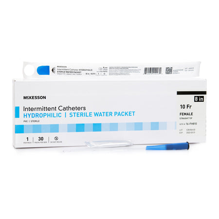 McKesson 16-FH810 Urethral Catheter, 10 Fr., Straight Tip