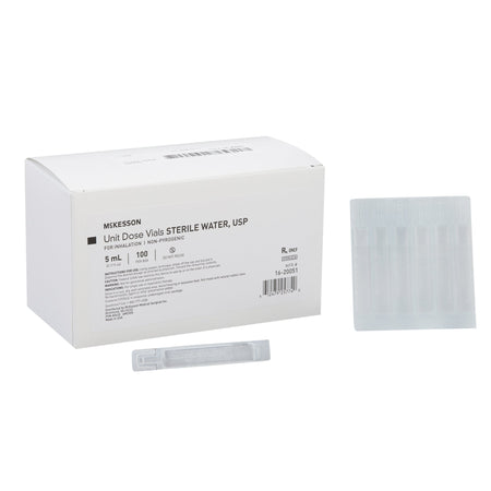 McKesson 16-20051 Sterile Water Respiratory Therapy Solution, 5 mL