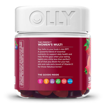 Olly The Perfect Women's Multi Gummies, Blissful Berry