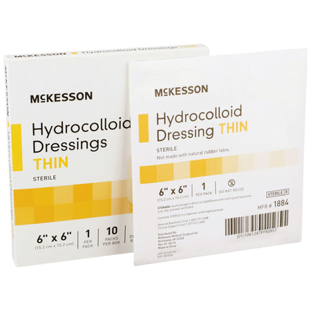 McKesson 1884 Hydrocolloid Dressing, 6 x 6 Inch