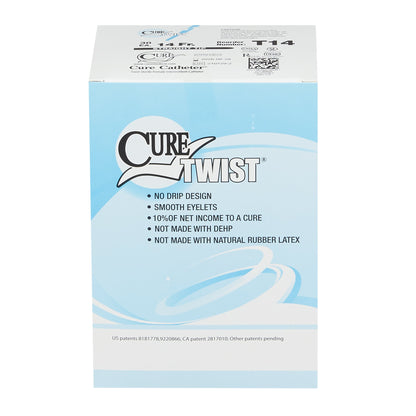 Cure Twist™ Female Intermittent Catheter, 14 Fr., Straight