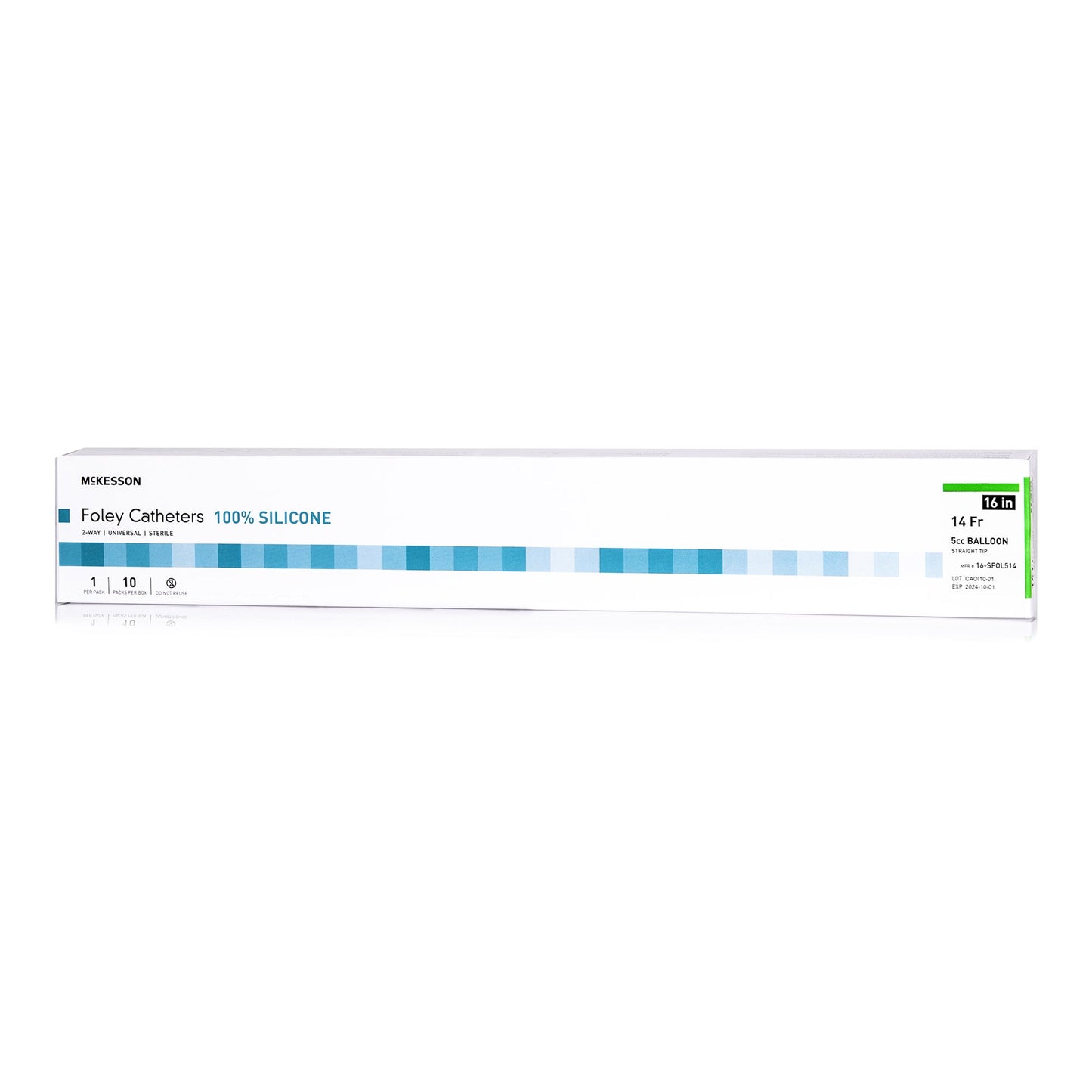 McKesson Silicone Foley Catheter, Standard Tip, 14 Fr.