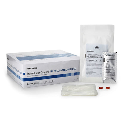 McKesson Telescopically Folded Transducer Cover, 5.5 x 58 Inch