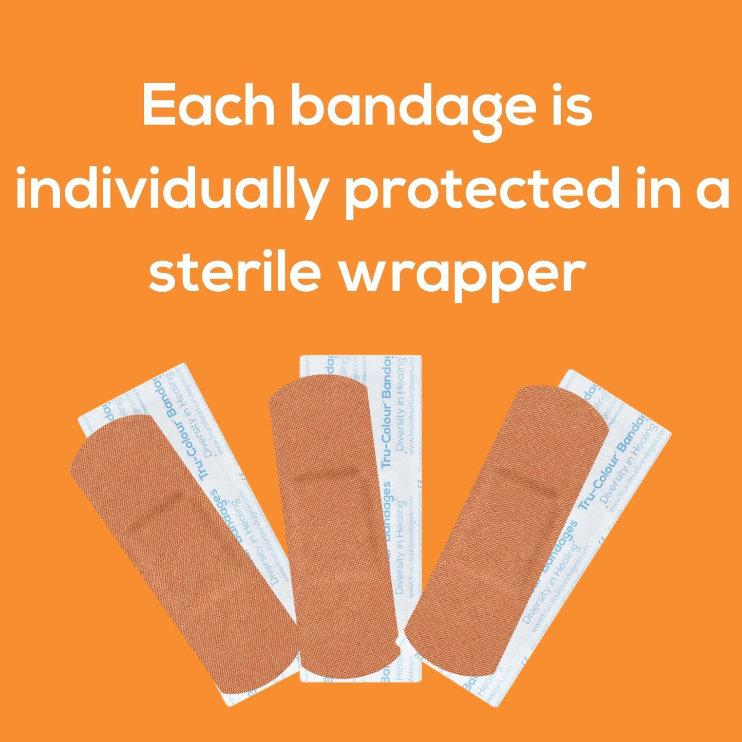 Tru-Colour Skin Tone Shade Fabric Bandage Adhesive Strips – Olive, 1 x 3 Inch