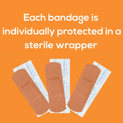Tru-Colour Skin Tone Shade Fabric Bandage Adhesive Strips – Olive, 1 x 3 Inch