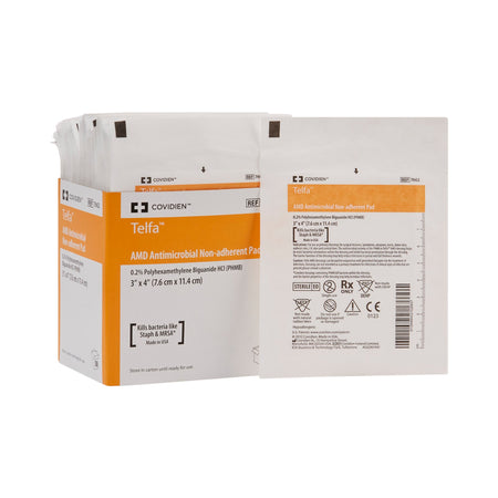 Cardinal 7662 Telfa Impregnated Antimicrobial Dressing, 3 x 4 Inch