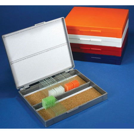 McKesson 177-513079R Slide Storage Box Red ABS Plastic / Cork 100 Capacity