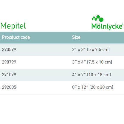 Mepitel® Silicone Dressing, 3 x 4 inch