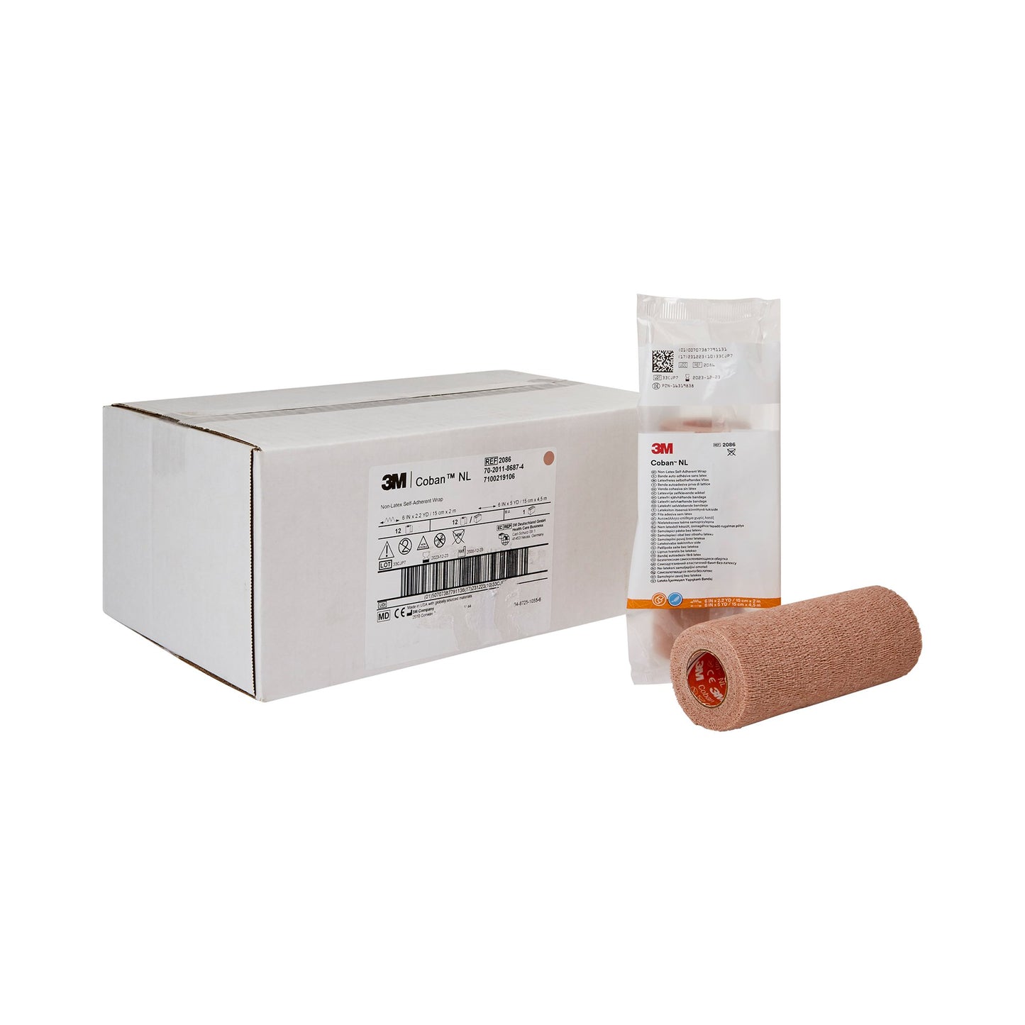3M™ Coban™ LF Self-adherent Closure Cohesive Bandage, 6 Inch x 5 Yard