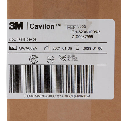3M Cavilon™ 3355 Durable Barrier Cream, 3.25 oz Tube, Fragrance Free, Hypoallergenic