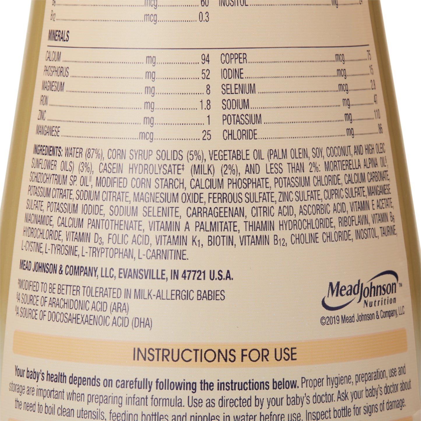 Nutramigen® Ready to Use Infant Formula, 1-quart bottle
