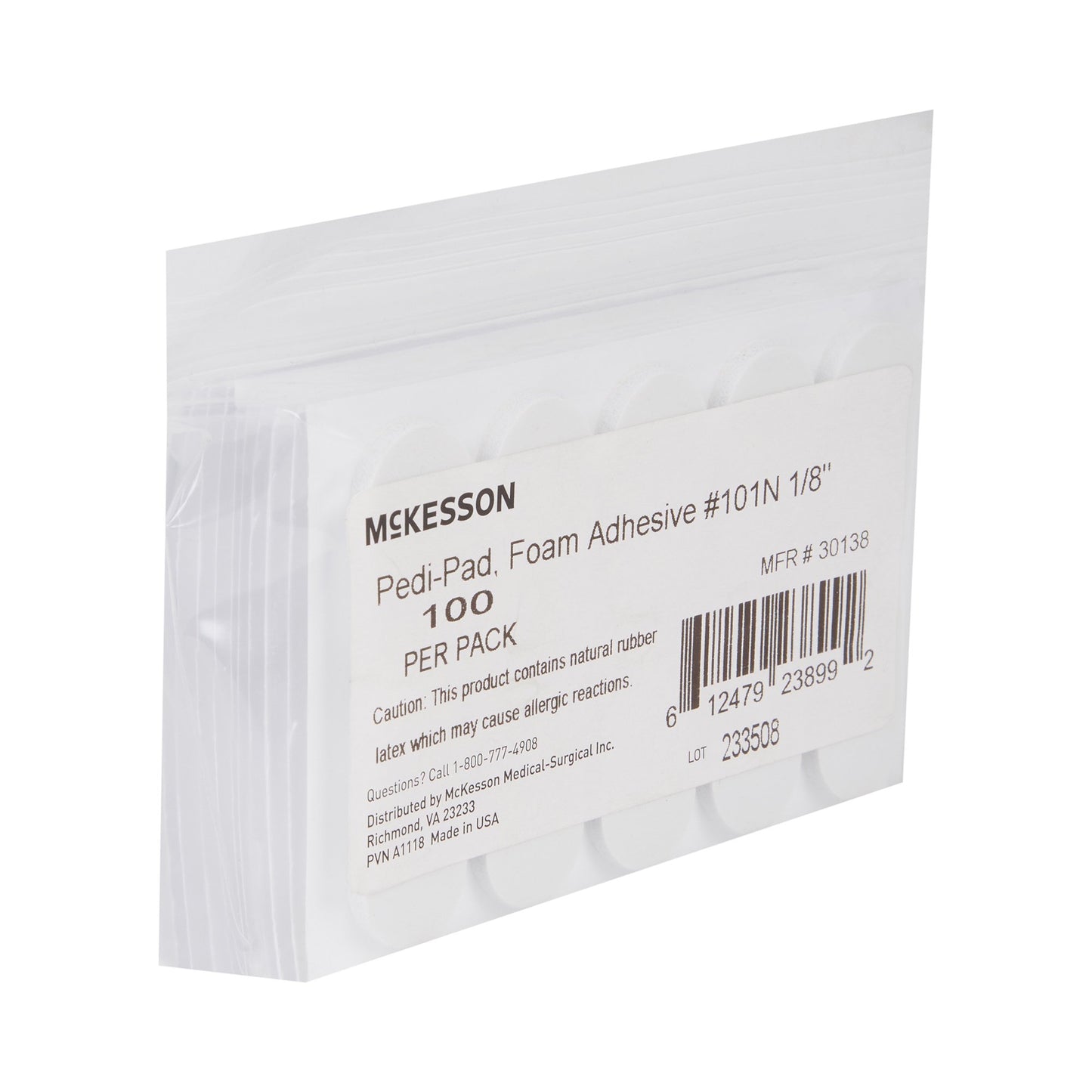 McKesson Pedi-Pad White Protective Pad, Size 101 – Narrow