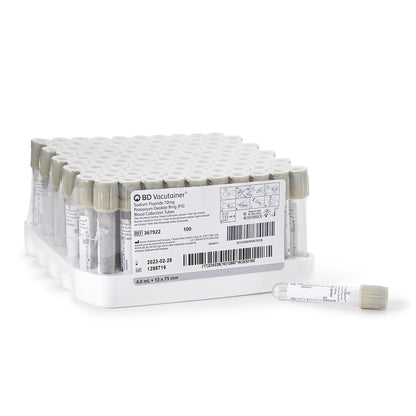 BD 367922 Vacutainer Venous Blood Collection Tube Sodium Fluoride / Potassium Oxalate Additive 4 mL BD Hemogard Closure.