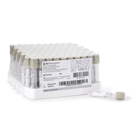BD 367922 Vacutainer Venous Blood Collection Tube Sodium Fluoride / Potassium Oxalate Additive 4 mL BD Hemogard Closure.