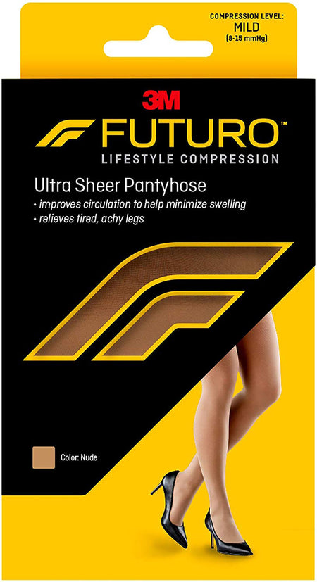 3M 71018FCNEN Futuro Energizing Ultra Sheer Pantyhose, Nude, Large
