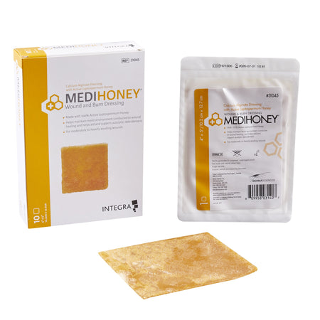 Medihoney Calcium Alginate Dressing, 4 x 5 Inch by McKesson Brand product image