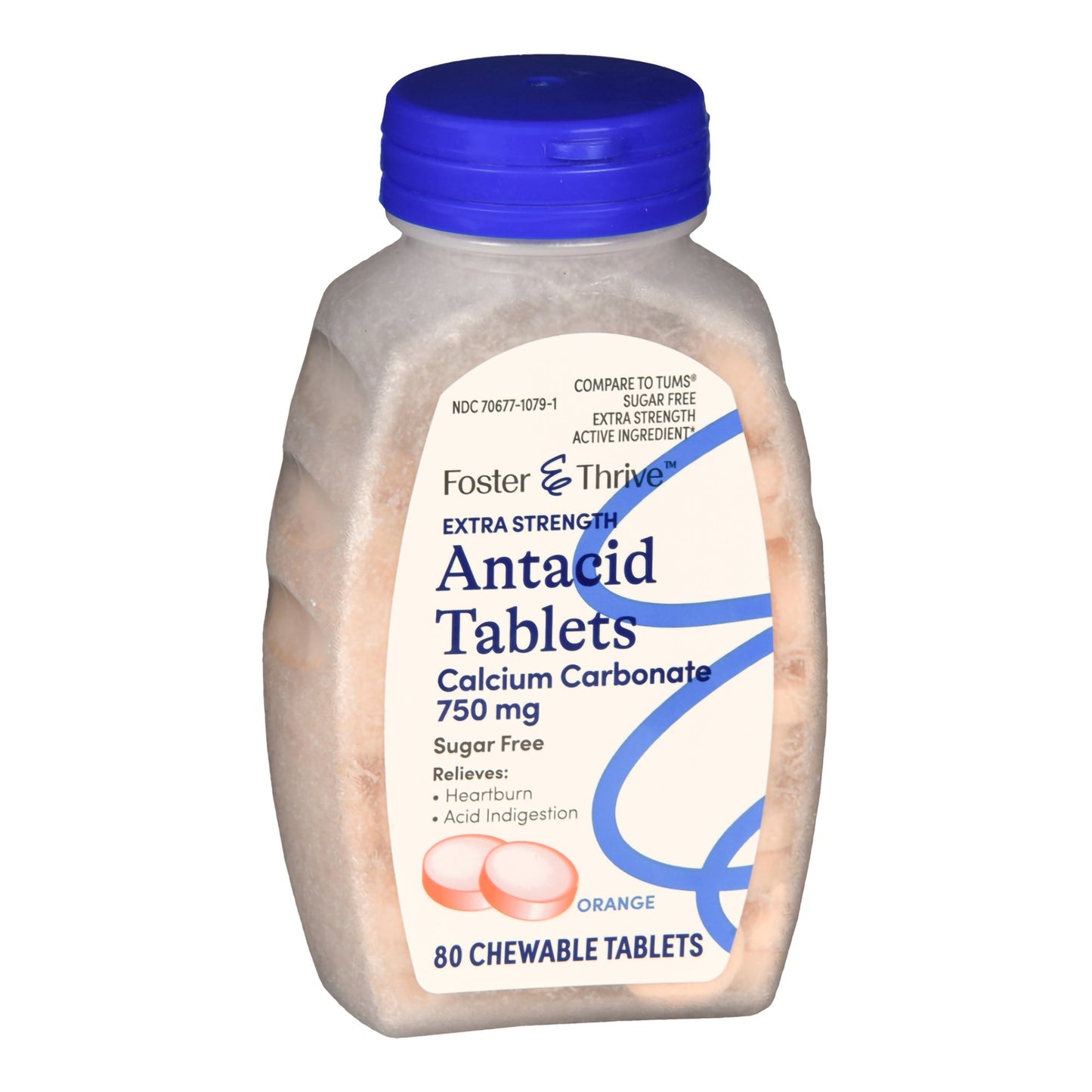 Foster & Thrive™ Extra Strength Antacid Calcium Carbonate Chewable Tablet Orange