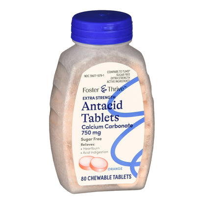 Foster & Thrive™ Extra Strength Antacid Calcium Carbonate Chewable Tablet Orange