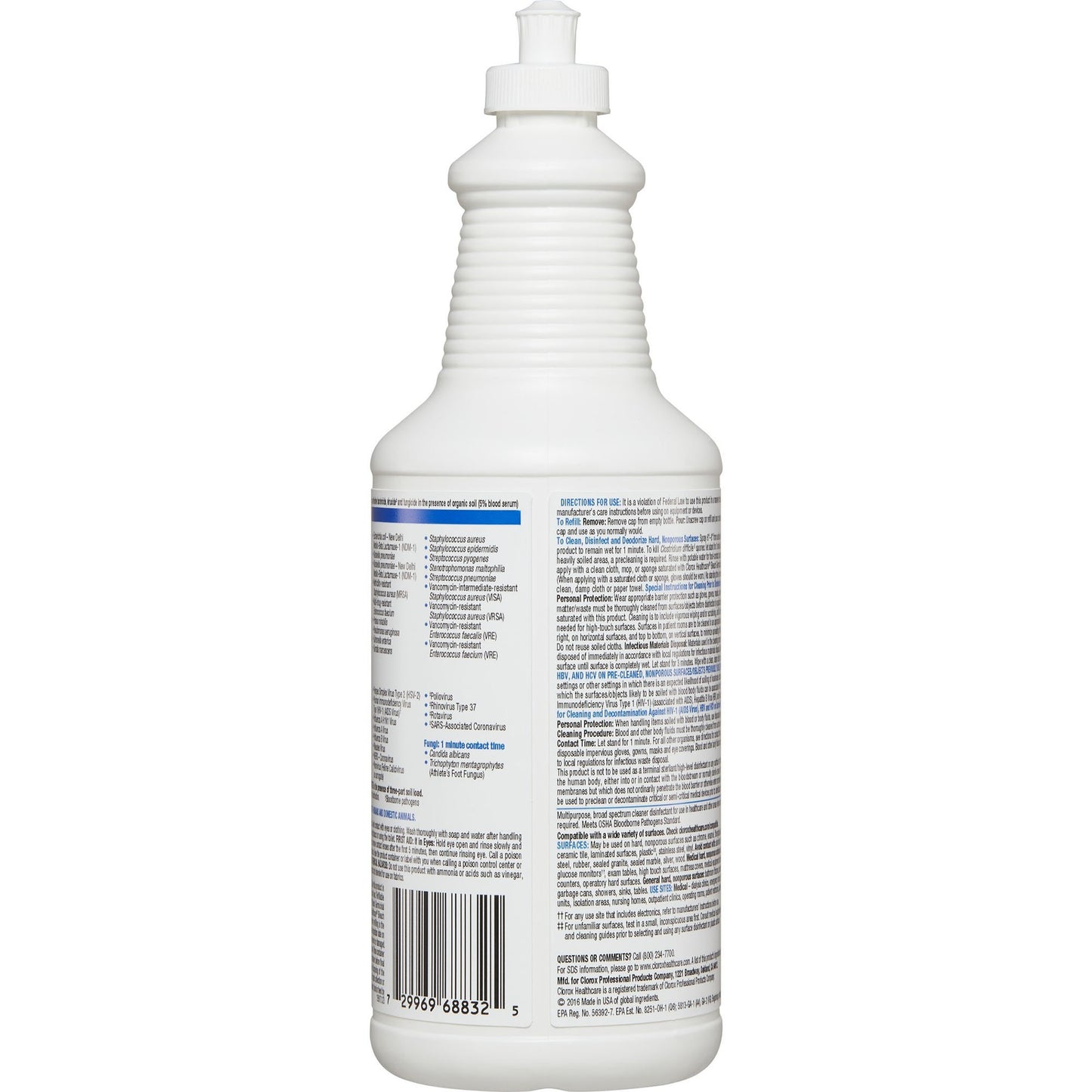 Clorox Healthcare® Bleach Germicidal Cleaner, 32-ounce bottle