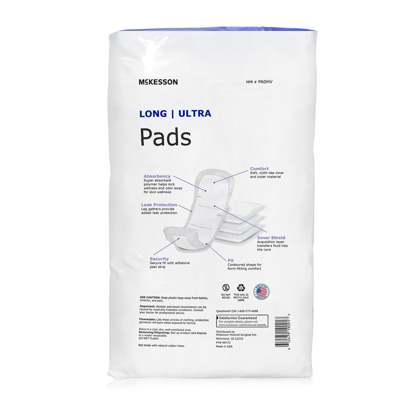 McKesson Ultra Heavy Absorbency Bladder Control Pad, 14 Inch Length