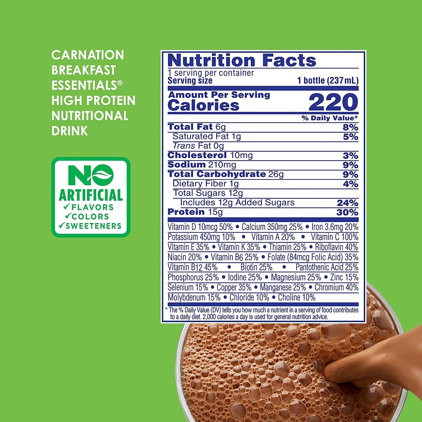 Carnation Breakfast Essentials® High Protein Chocolate Nutritional Drink, 8-oz.
