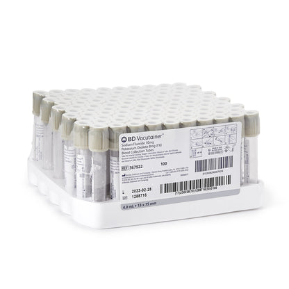 BD 367922 Vacutainer Venous Blood Collection Tube Sodium Fluoride / Potassium Oxalate Additive 4 mL BD Hemogard Closure.