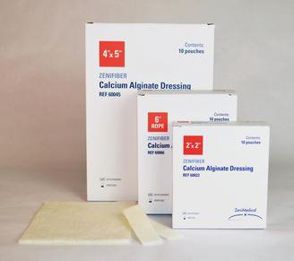 Focus Health Group 1132659 Alginate Dressing ZeniFIBER 4 X 5 Inch Rectangle