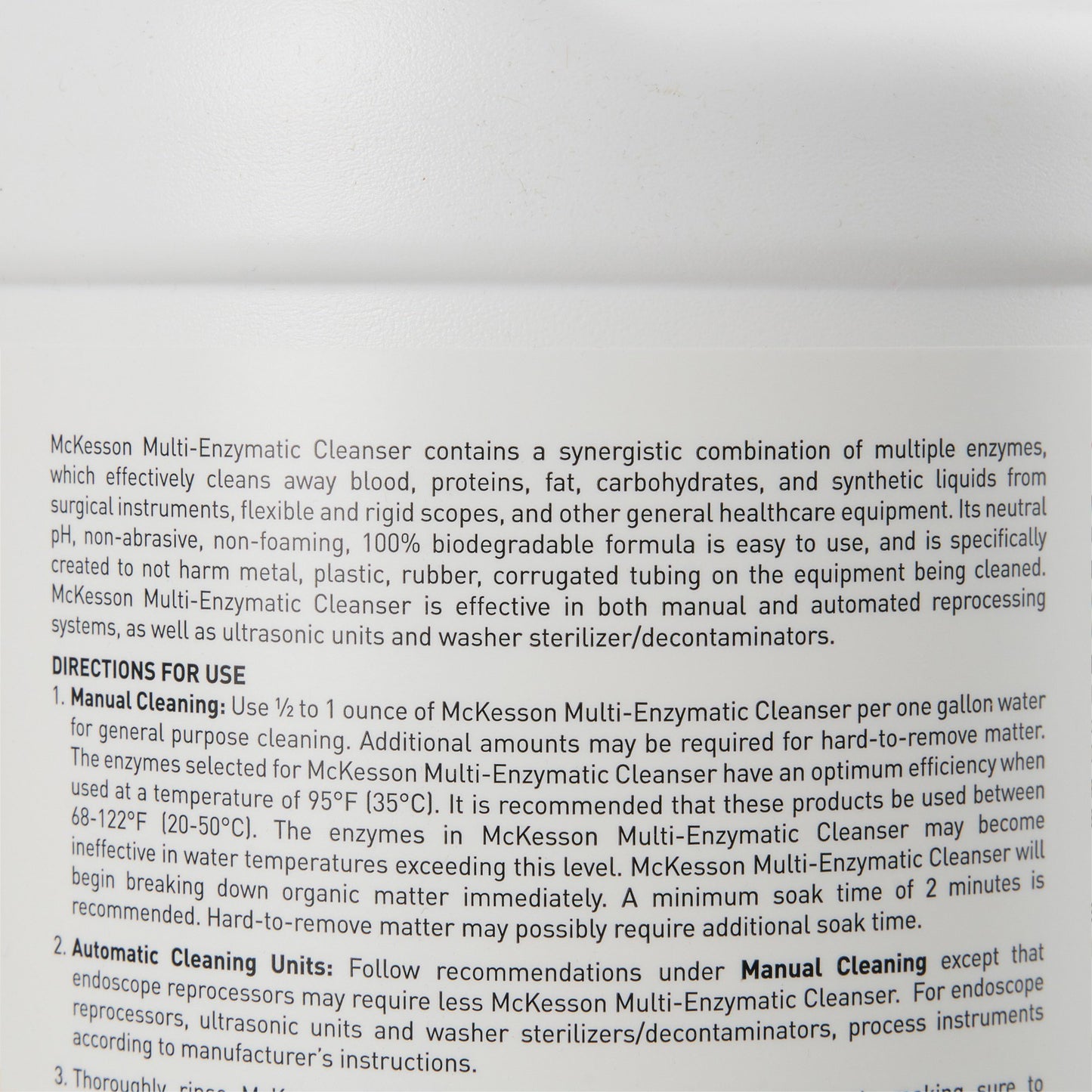 McKesson Multi-Enzymatic Instrument Detergent, 1 gal Jug, Spring Fresh Scent