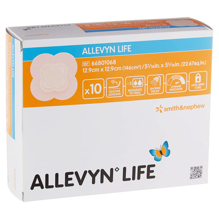 Smith & Nephew 66801068 Allevyn Life Silicone Adhesive with Border Silicone Foam Dressing