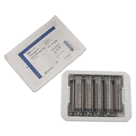 Cardinal 8881560232 Monoject Pharmacy Tray, 60 mL, Flat Top Style, Luer Lock Tip