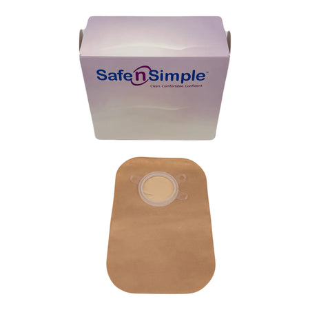 Safe N Simple SNS7400134-NF Ostomy Pouch, 8 Inch Length, Opaque