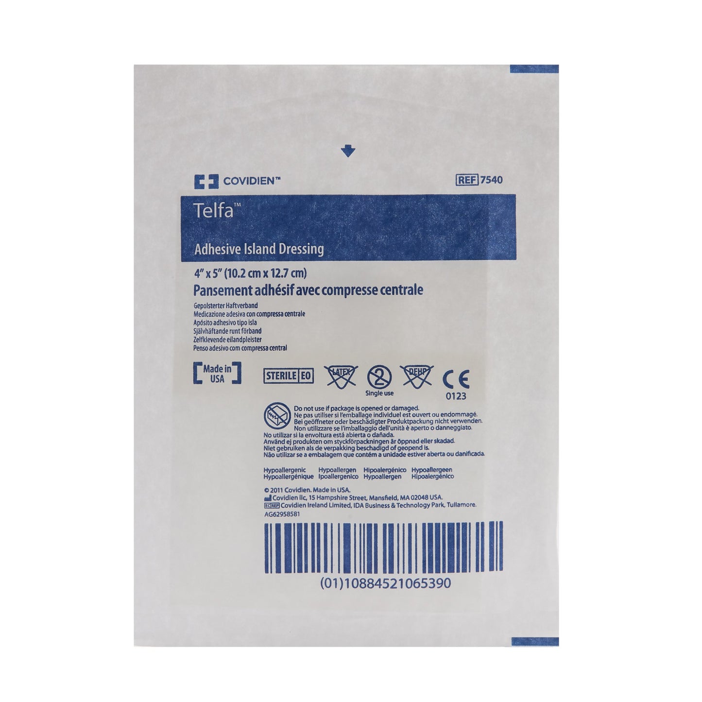 Telfa™ White Adhesive Dressing, 4 x 5 Inch