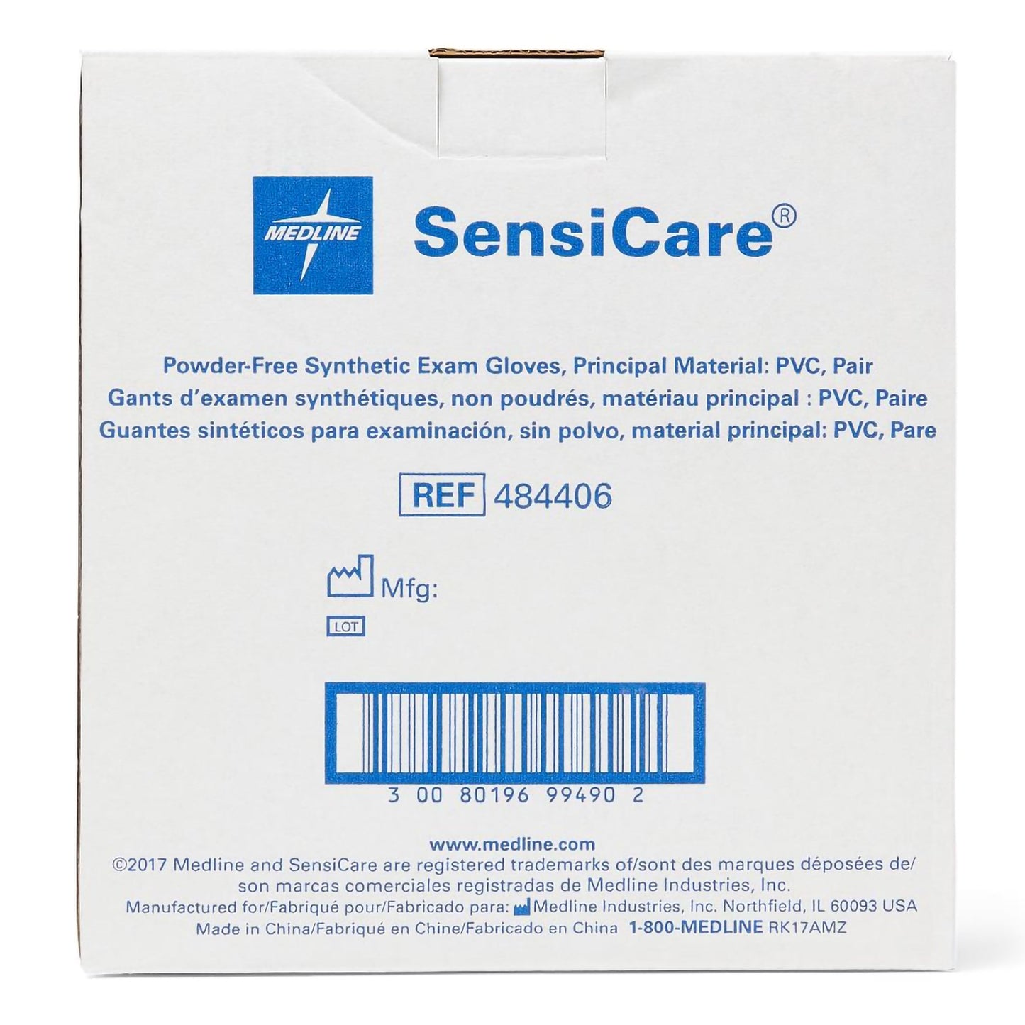 SensiCare® Stretch Vinyl Exam Glove, Medium, Beige