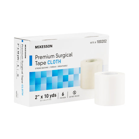 McKesson 944367 Silk-Like Cloth Medical Tape, 2 Inch x 10 Yard, White