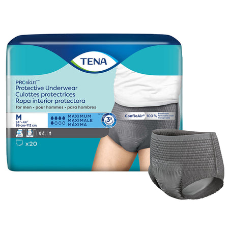 Essity 73520 Tena ProSkin Maximum Absorbent Underwear for Men, Medium