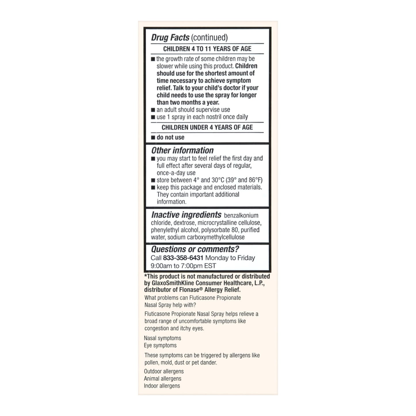 Foster & Thrive™ Allergy Relief Nasal Spray 24 HR Fluticasone Propionate