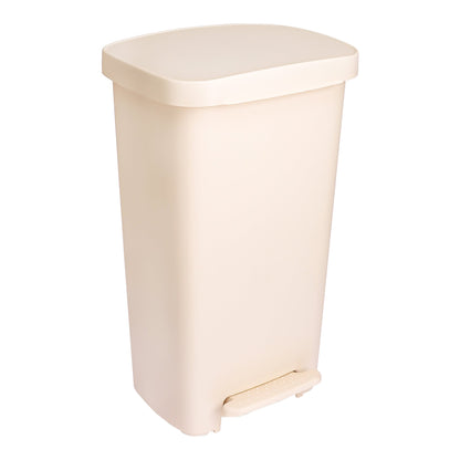 Trash Can McKesson 52 Quart / 13 gal. Beige Plastic Rectangular