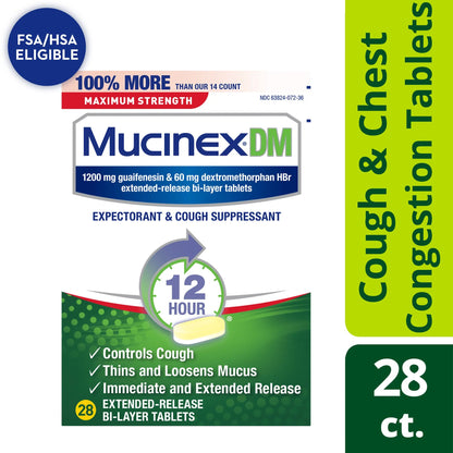 Mucinex® DM Guaifenesin / Dextromethorphan Cold and Cough Relief