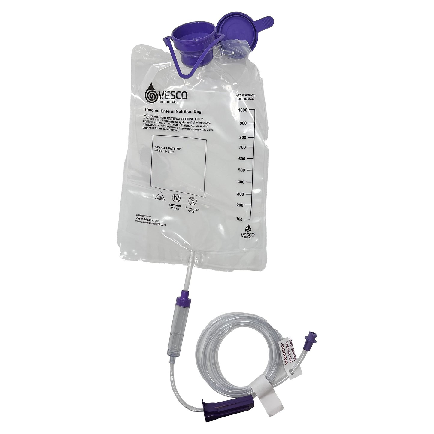 Gravity Feeding Bag Set with ENFit™ Connector 1000 mL