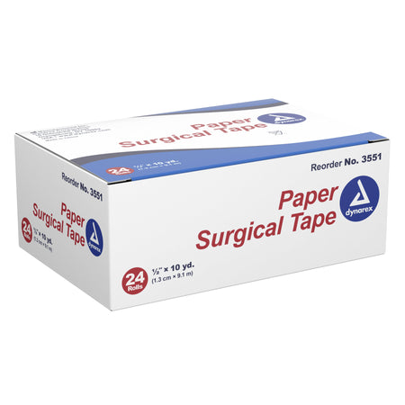 Dynarex 3551 Paper Medical Tape, 1/2 Inch x 10 Yard, White