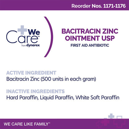 dynarex Bacitracin Zinc First Aid Antibiotic, 15 oz. Jar