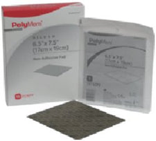PolyMem® Nonadhesive Silver Foam Dressing, 6½ x 7½ Inch