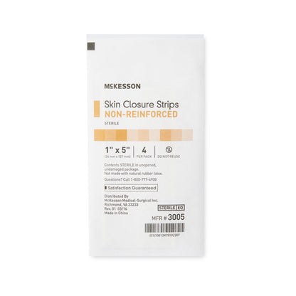 McKesson Non-Reinforced Skin Closure Strip, 1 x 5 Inch