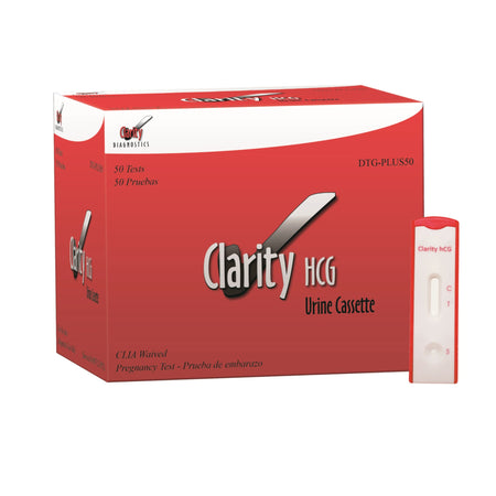 Clarity Diagnostics DTG-HCGPLUS50 hCG Pregnancy Fertility Reproductive Health Test Kit
